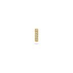 Flat Back Piercing Bar Zirkonia 6,3 mm 1 Micron Silber vergoldet (gelb)