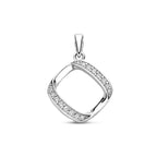 Anhänger Zirkonia 23 mm Silber rhodiniert