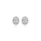 oorknoppen zirkonia 10,5 mm zilver gerhodineerd