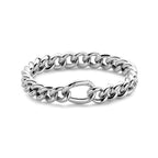 Armband Panzerkette 10,5 mm 20 cm Silber rhodiniert