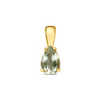 hanger groen amethist 10,5 mm 14K geelgoud - druppel/komma/pegel