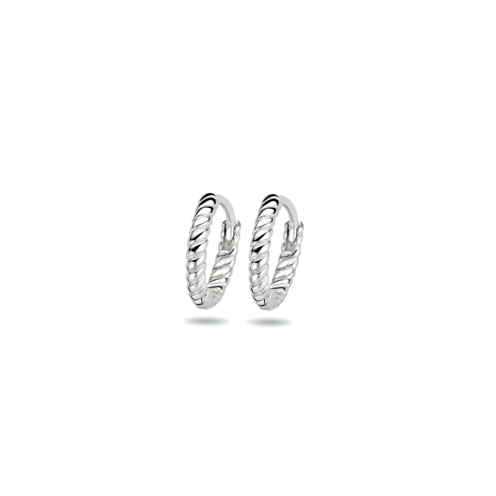 klapoorringen gedraaid 11 mm zilver gerhodineerd