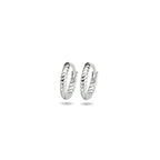 klapoorringen gedraaid 11 mm zilver gerhodineerd