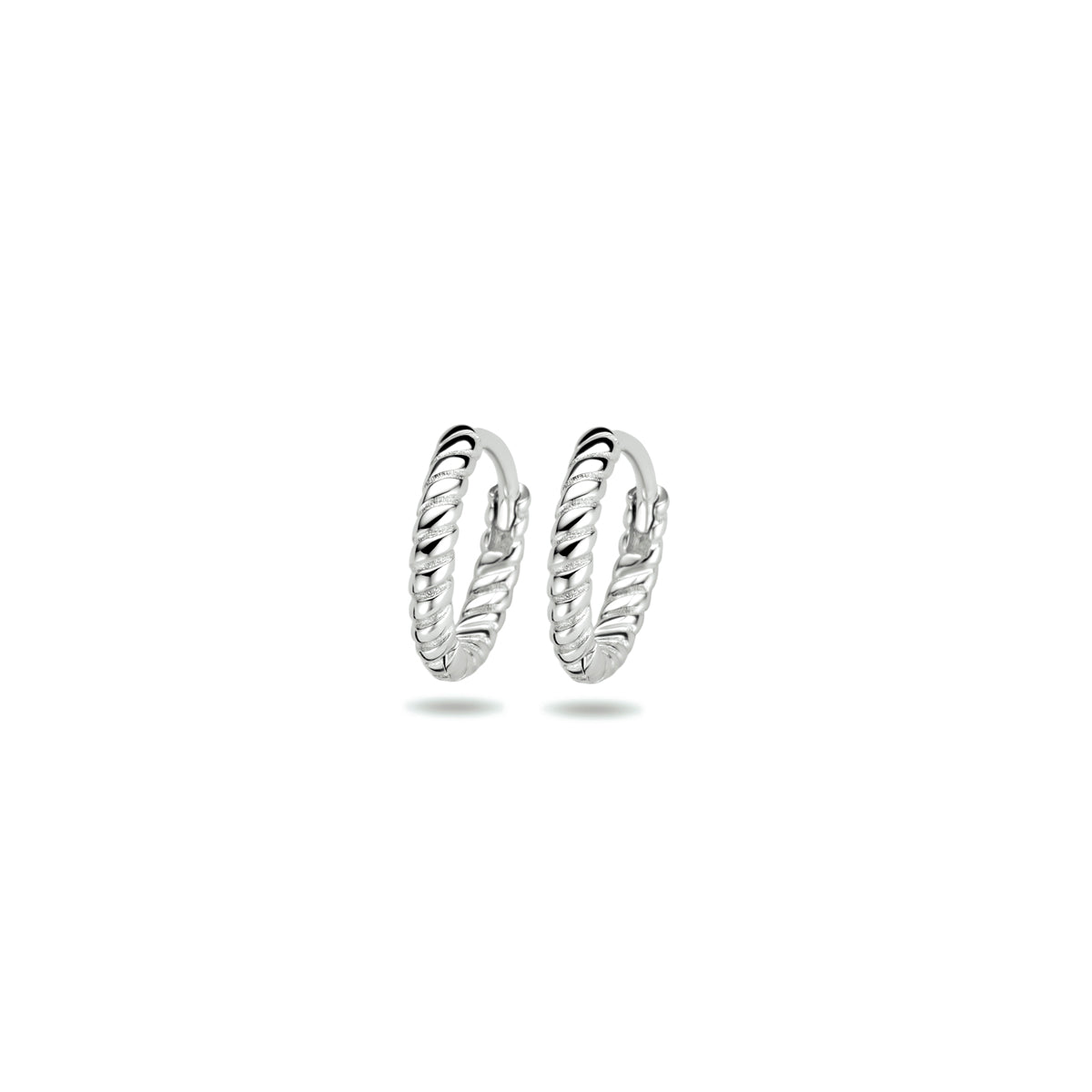 klapoorringen gedraaid 11 mm zilver gerhodineerd