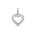 Anhänger Herz Zirkonia 17,5 mm Silber rhodiniert