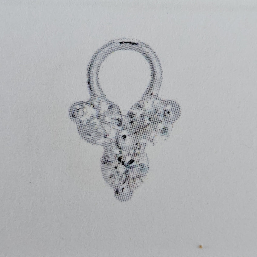 oorringhanger zirkonia per stuk 9 mm zilver gerhodineerd