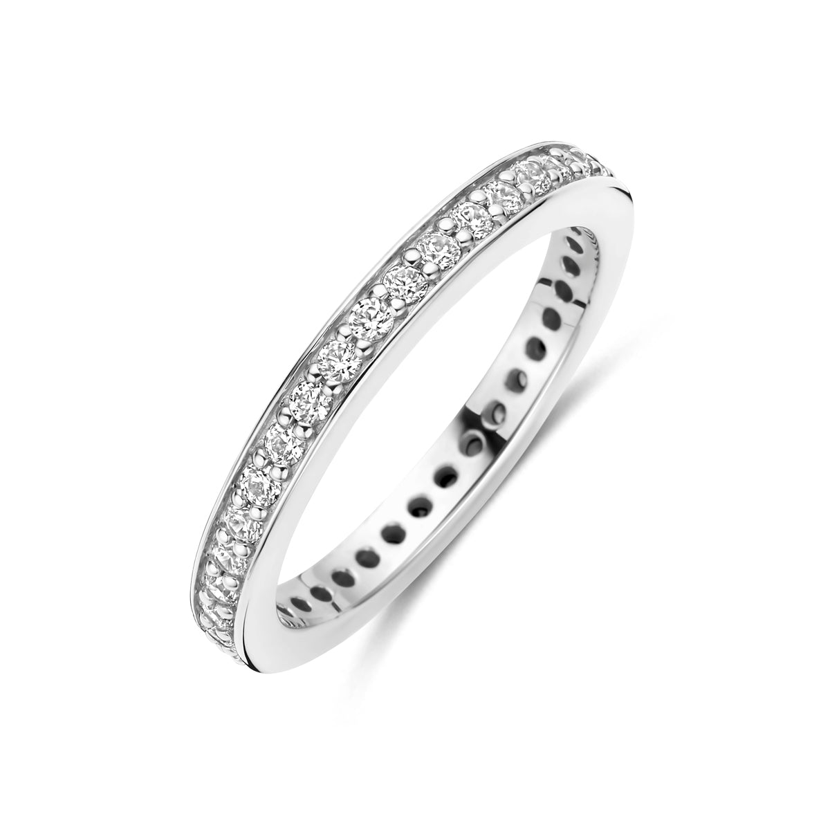 Ring Zirkonia Silber rhodiniert