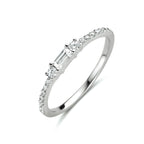 Ring Trilogie Zirkonia Silber rhodiniert