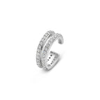 ear cuff zirkonia 12 mm zilver gerhodineerd