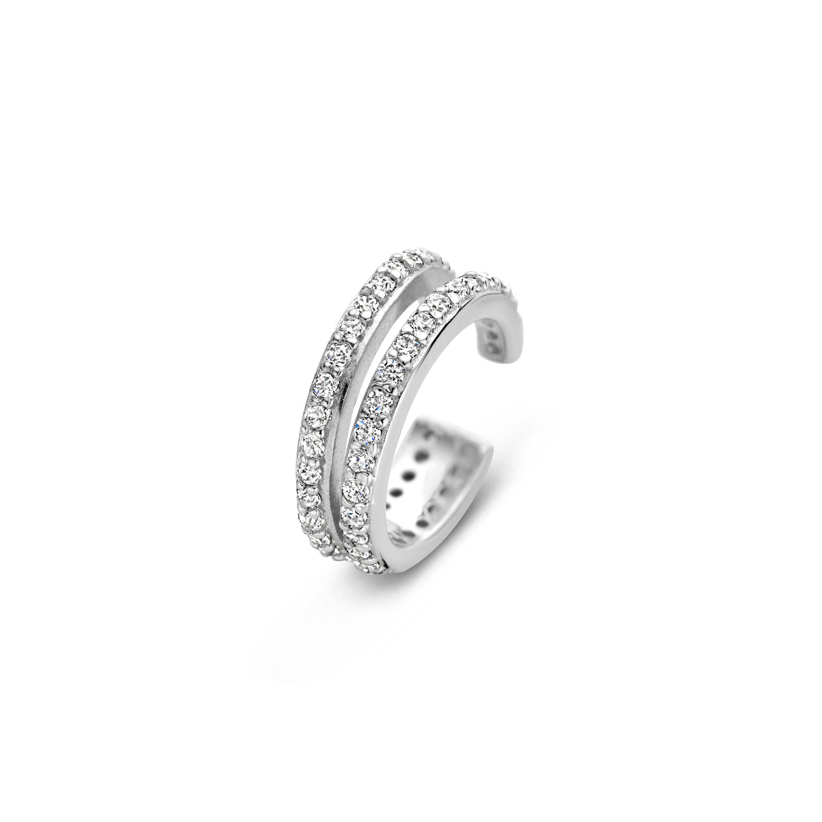 ear cuff zirkonia 12 mm zilver gerhodineerd