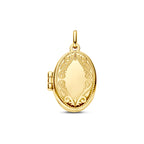 medaillon ovaal gravure 17 mm 14K geelgoud - ovaal