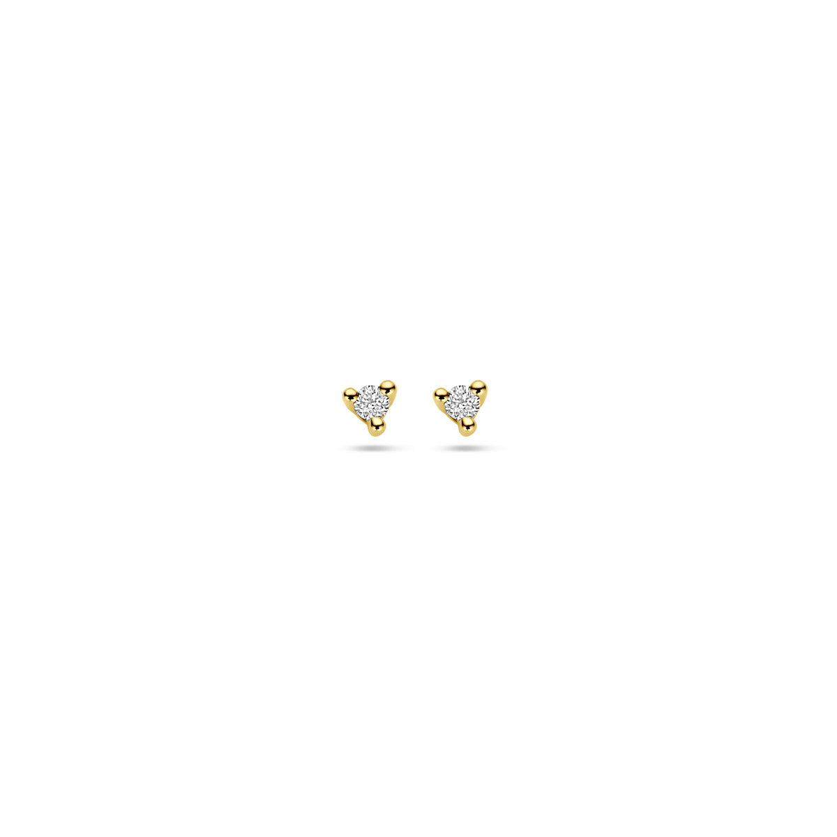Ohrstecker Diamant 0,04 ct (2x 0,02 ct) h p1 14K Gelbgold