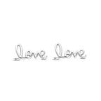 oorknoppen love 6 mm zilver gerhodineerd