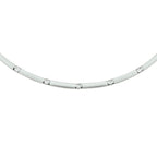 Halskette Poly/Zirkonia matt 3,3 mm 43 cm Silber rhodiniert