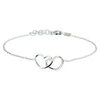 Armband Herz 1,2 mm 16 + 3 cm Silber rhodiniert