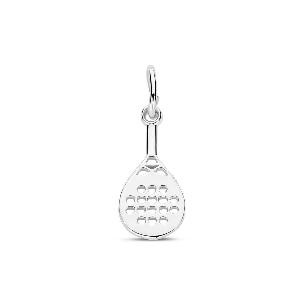 hanger padelracket 21 mm zilver wit