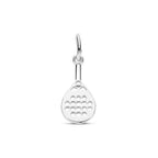 hanger padelracket 21 mm zilver wit