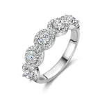 Ring Zikonia Halo Silber rhodiniert
