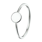 Ring rund Silber rhodiniert