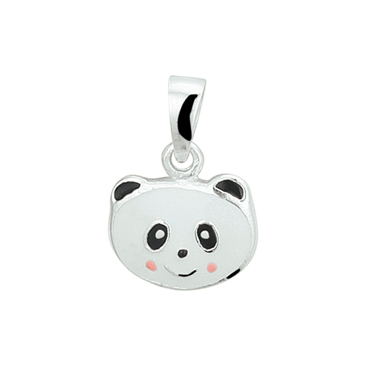 Anhänger Panda Emaille Silber weiß
