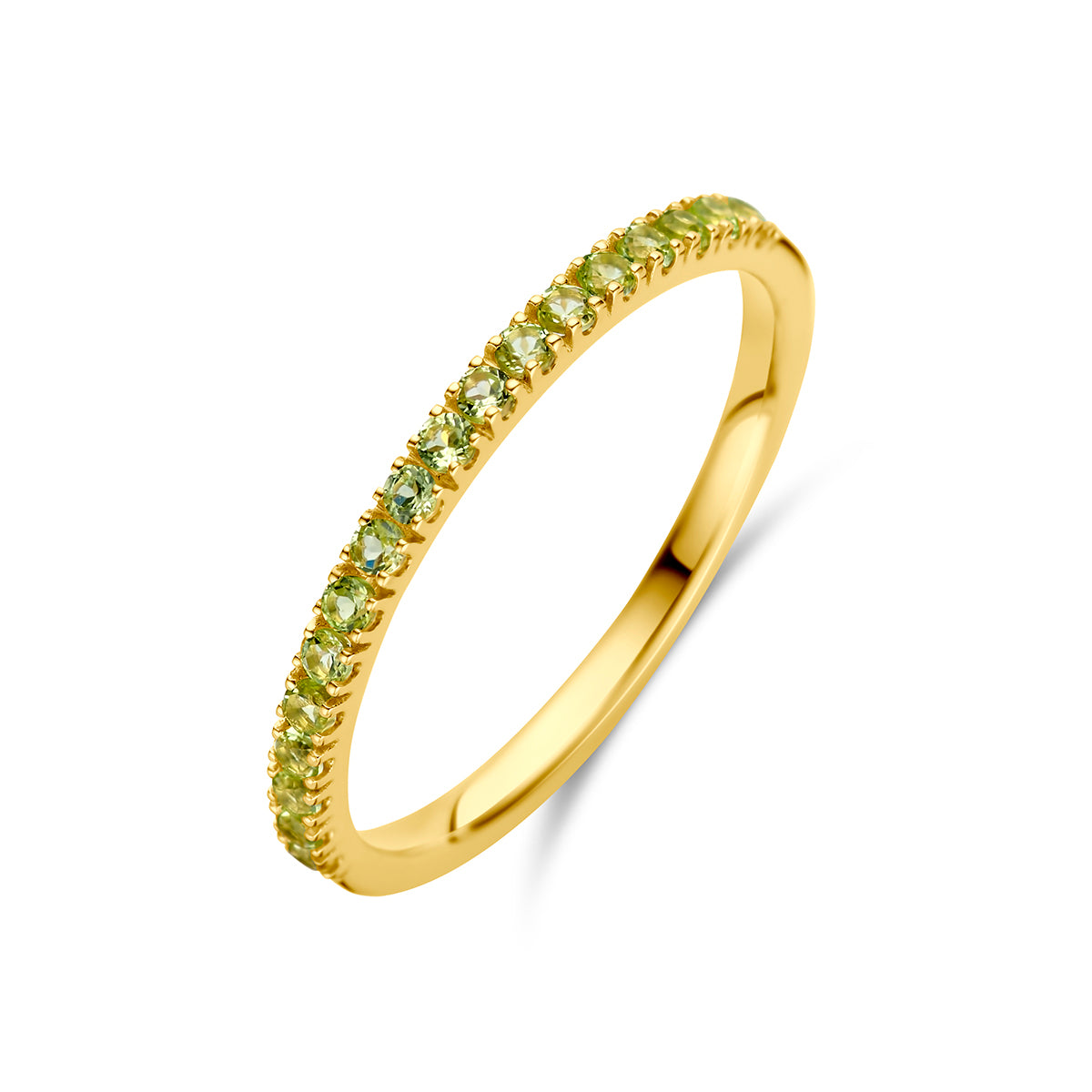 ring met geboortesteen peridoot augustus 14K geelgoud