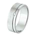 Ring A308 – 6 mm – 0,02 ct H SI Silber rhodiniert