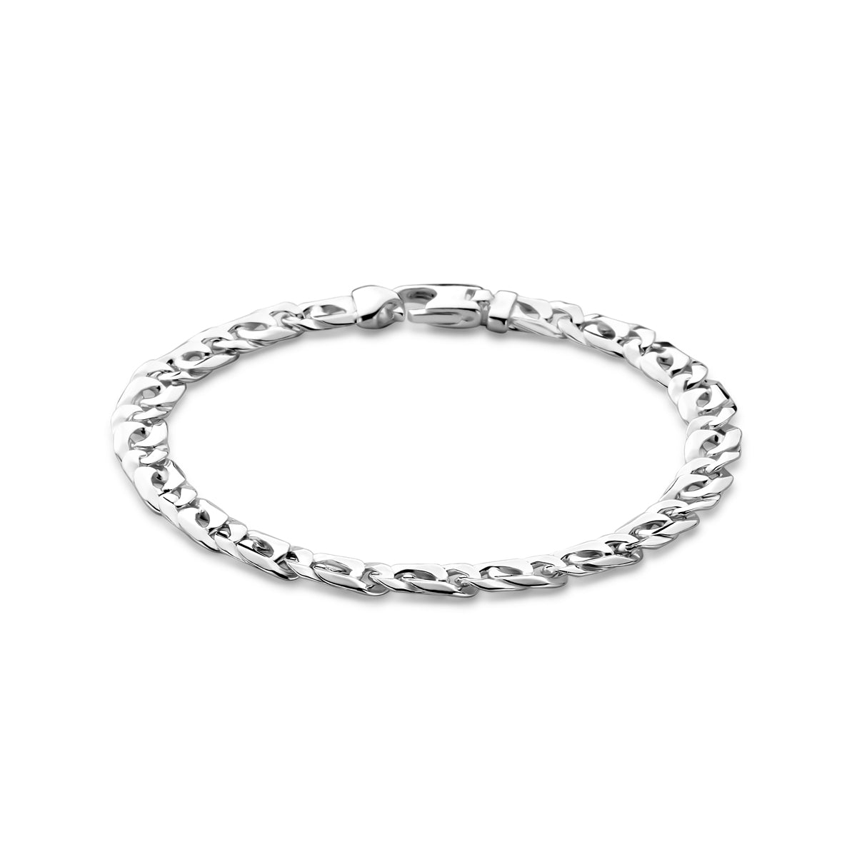 Armband 6,5 mm Silber weiß