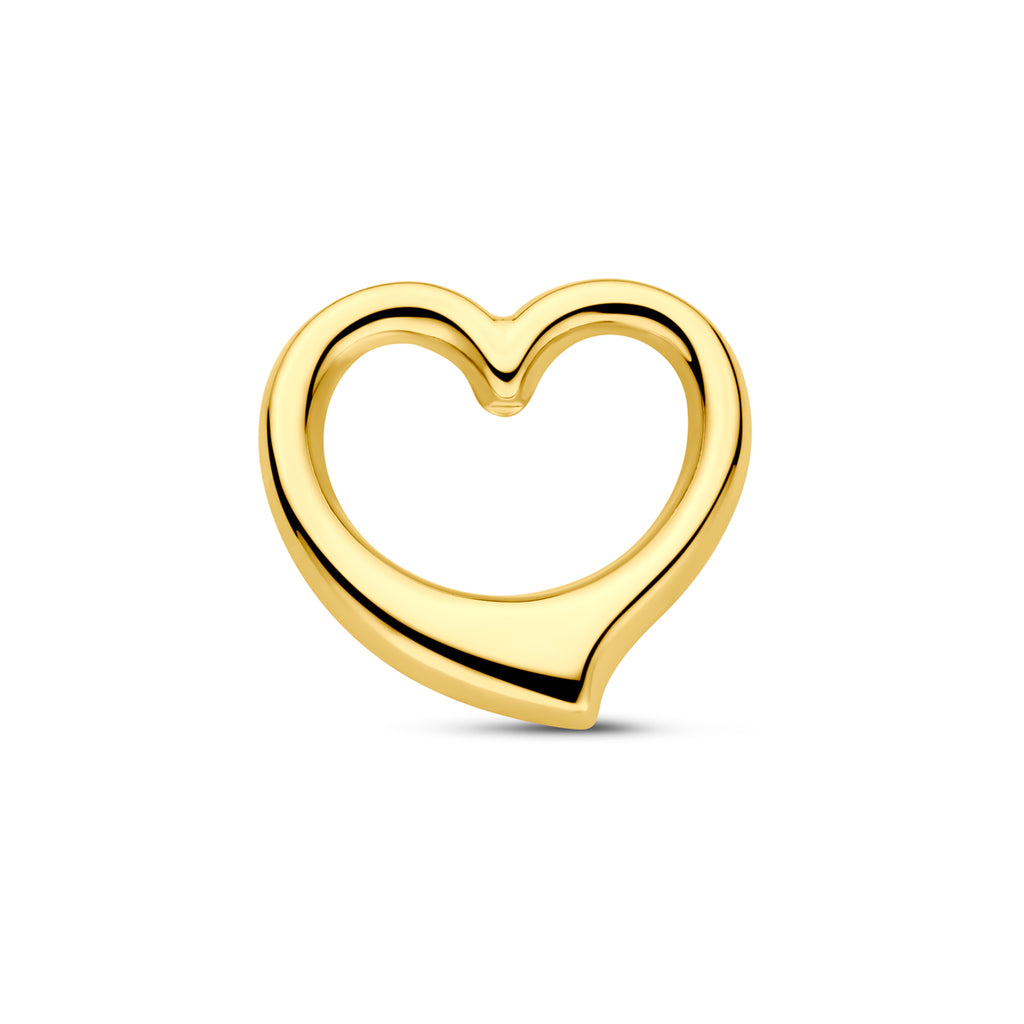 hanger hart 12,5 mm 14K geelgoud