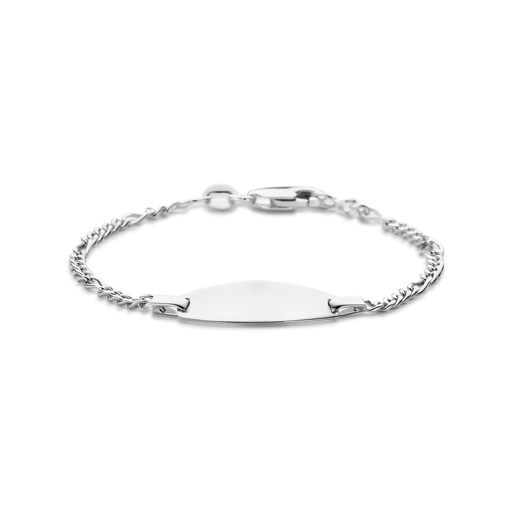 Gravurarmband 11 - 13 cm Silber weiß