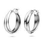 Ohrringe 23,5 mm Silber rhodiniert