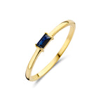 Ring mit Geburtsstein Saphir 14. September Gelbgold