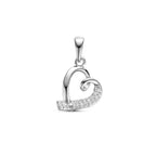 hanger hart zirkonia zilver gerhodineerd