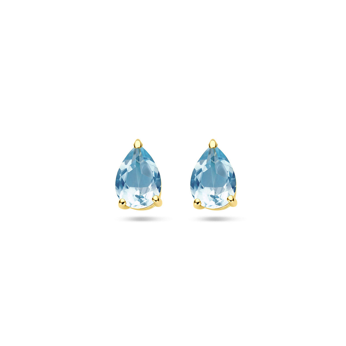 Ohrstecker Blautopas 14K Gelbgold