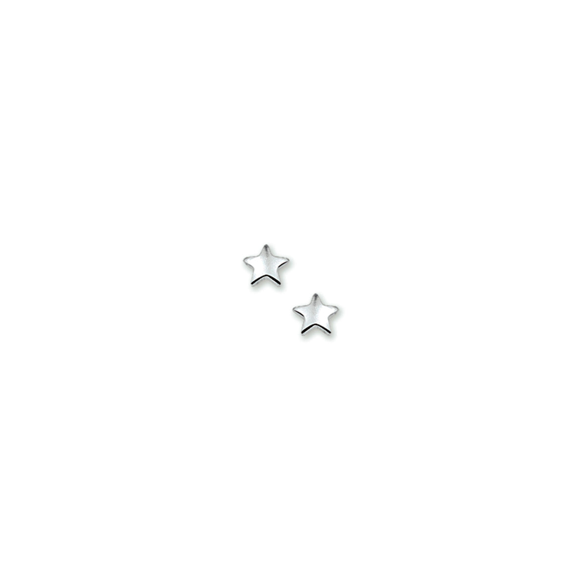 oorknoppen ster zilver gerhodineerd