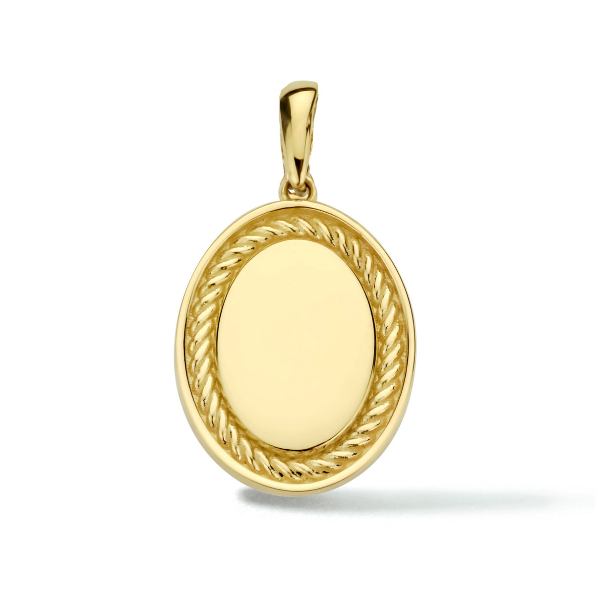 graveerhanger ovaal 14K geelgoud