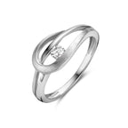Ring Zirkonia Poly/Silber matt rhodiniert