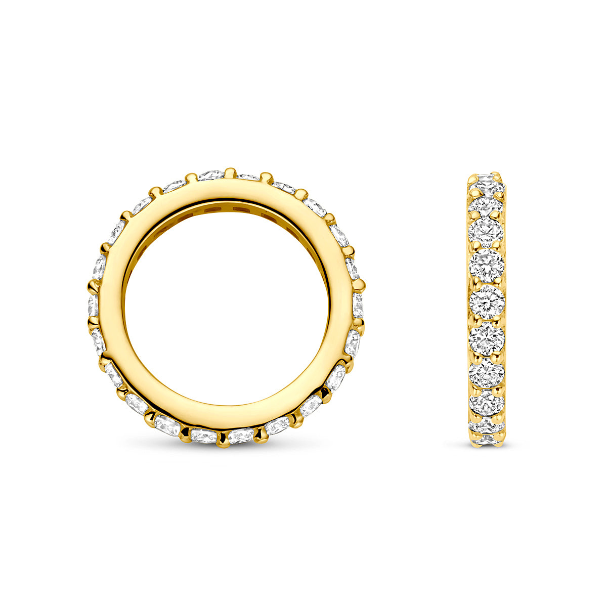 Anhänger Laborgezüchteter Diamant 0,21ct H SI 10,5 mm 14K Gelbgold