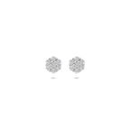 Ohrstecker Zirkonia 6 mm Silber rhodiniert