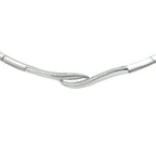 Halskette Zirkonia 43 + 3 cm Silber rhodiniert