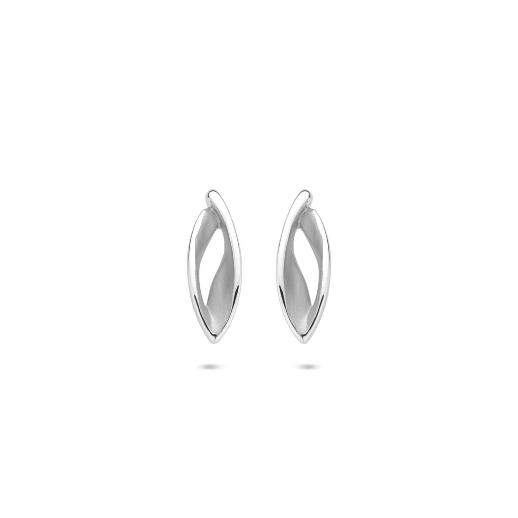 oorknoppen poli/mat 12 mm zilver gerhodineerd