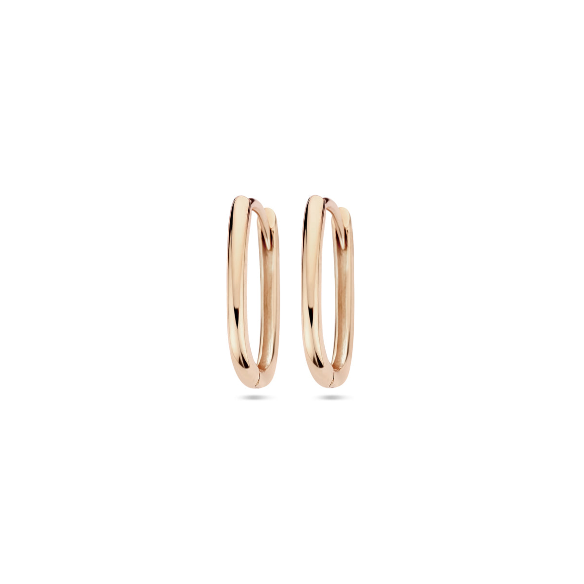 Klappohrringe Paperclip 14 mm 14K Roségold