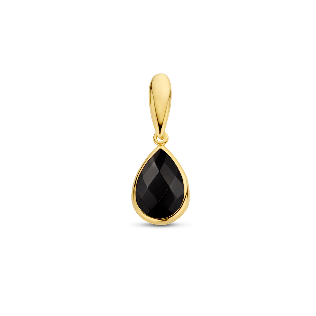 hanger onyx 12,5 mm 14K geelgoud