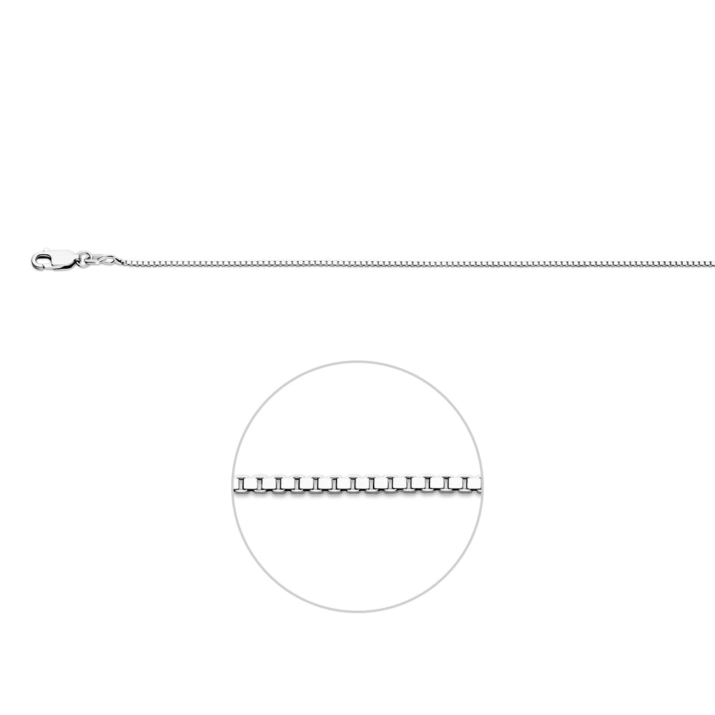 venetiaans 1,1 mm zilver gerhodineerd