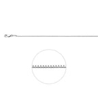 venetiaans 1,1 mm zilver gerhodineerd
