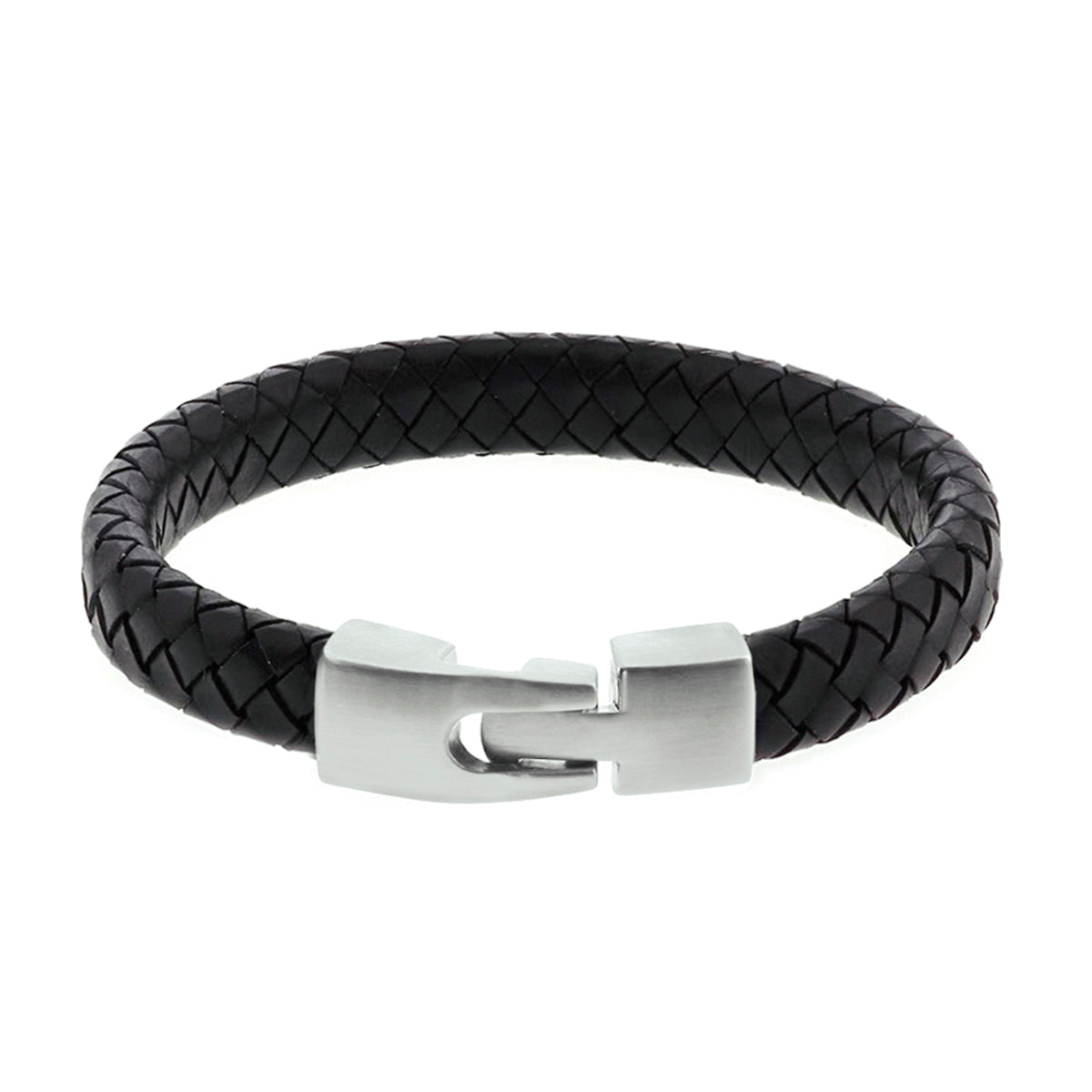 Armband Leder 11 mm 21,5 cm Edelstahl