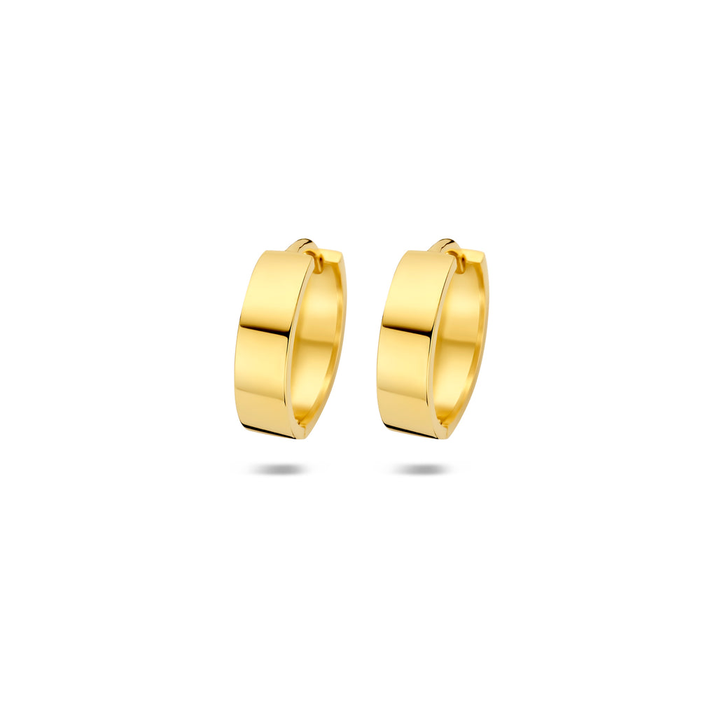 9 Karat Klappcreolen 12 mm 9K Gelb