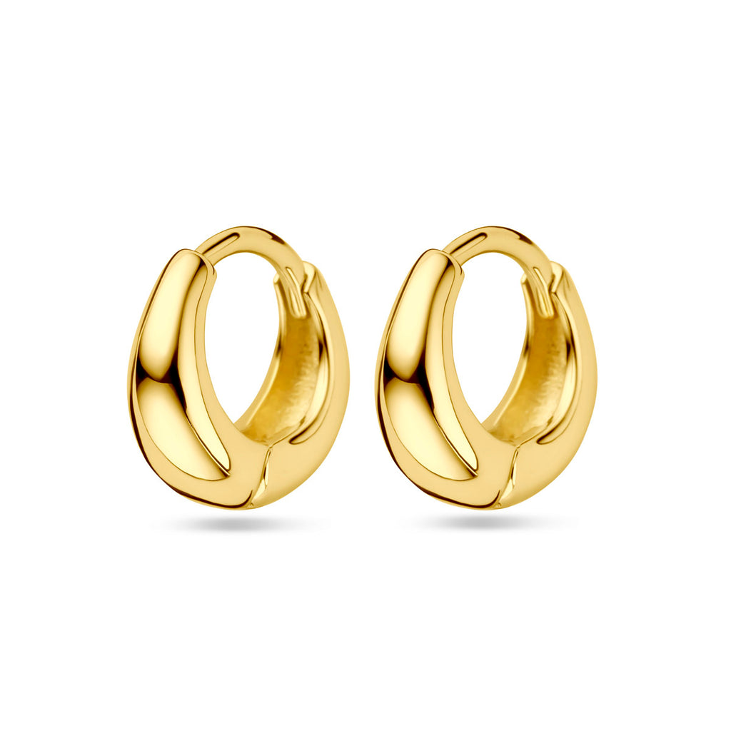 klapoorringen 11.5 mm 1 micron zilver verguld (geel)