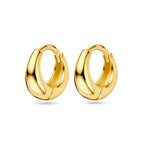 klapoorringen 11.5 mm 1 micron zilver verguld (geel)