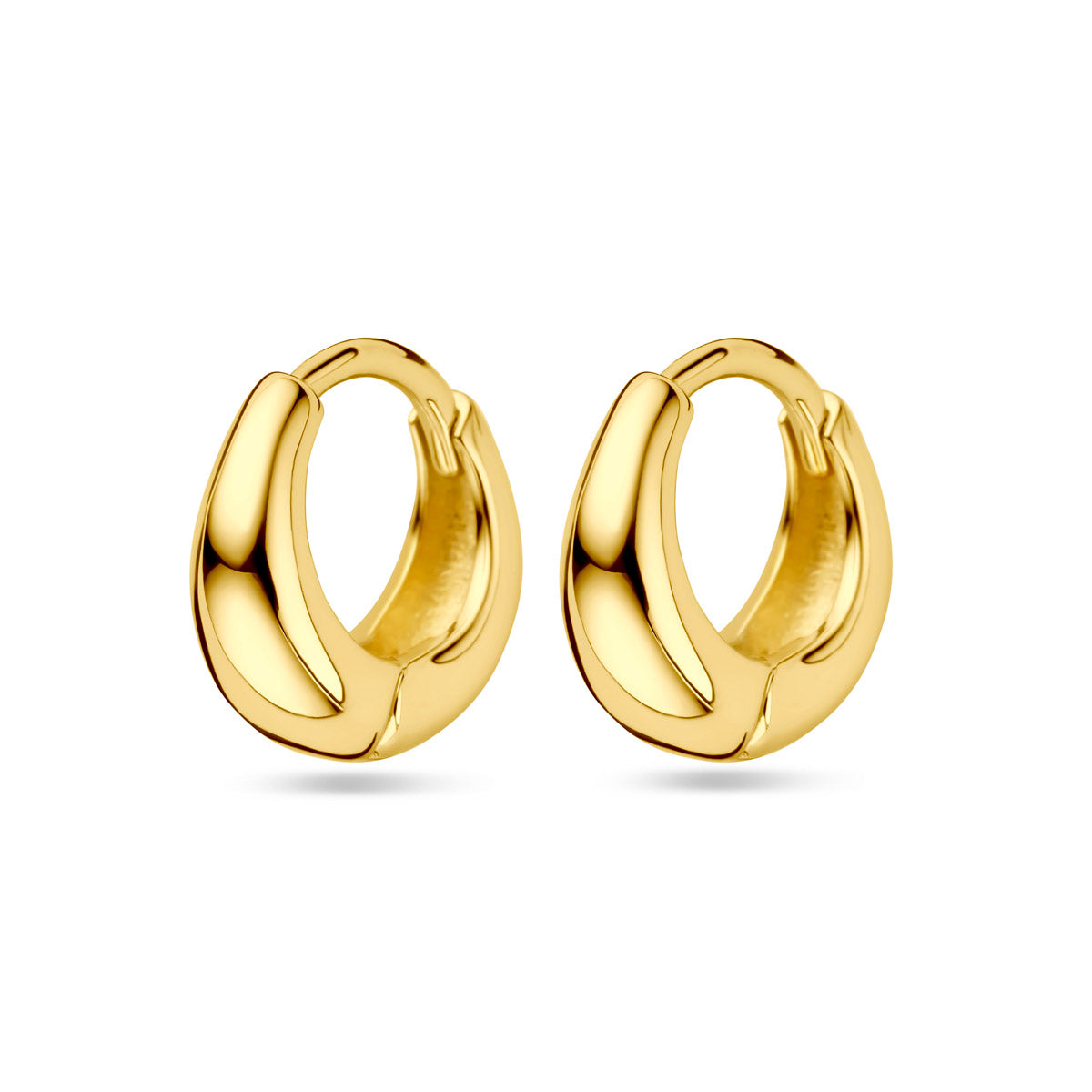 klapoorringen 11.5 mm 1 micron zilver verguld (geel)