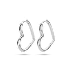 oorringen hart zilver gerhodineerd